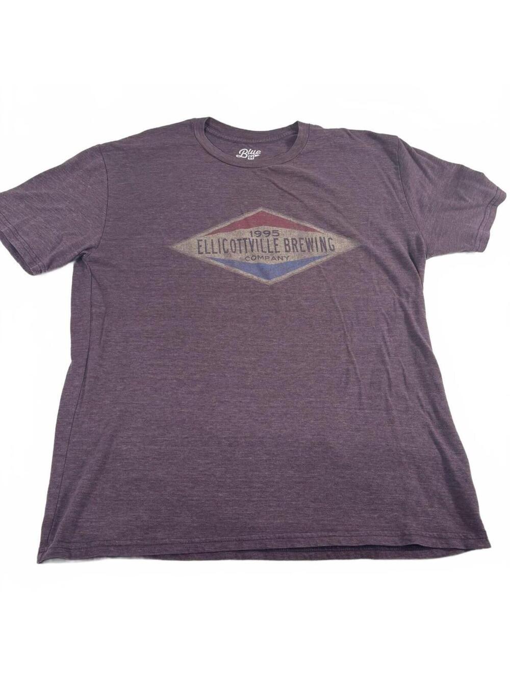 Ellicottville Brewing Company Men's Plum Short Sleeve T-Shirt Size L